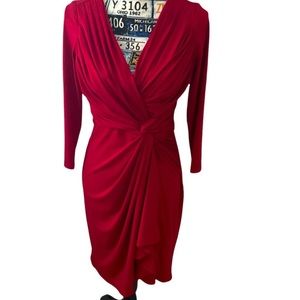 Boston Proper Ruched Faux Wrap Dress Size 8
